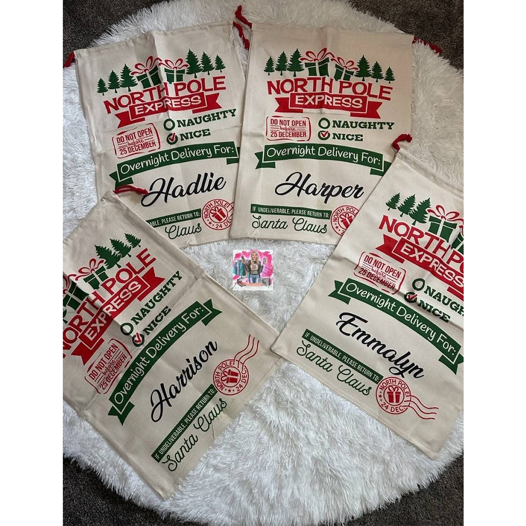Customizable Santa Sacks